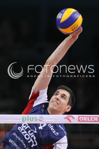  26.04.2016 RZESZOW<br />SIATKOWKA PLUSLIGA 2015/2016 MEN VOLLEYBALL POLAND POLISH PLUS LIGA LEAGUE SEASON 2015/2016 FINAL MATCH - MECZ NR 3<br />MECZ ASSECO RESOVIA RZESZOW - ZAKSA KEDZIERZYN KOZLE<br />N/Z KRZYSZTOF REJNO SYLWETKA ATAK<br /> 