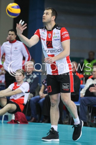  26.04.2016 RZESZOW<br />SIATKOWKA PLUSLIGA 2015/2016 MEN VOLLEYBALL POLAND POLISH PLUS LIGA LEAGUE SEASON 2015/2016 FINAL MATCH - MECZ NR 3<br />MECZ ASSECO RESOVIA RZESZOW - ZAKSA KEDZIERZYN KOZLE<br />N/Z DOMINIK WITCZAK SYLWETKA <br /> 