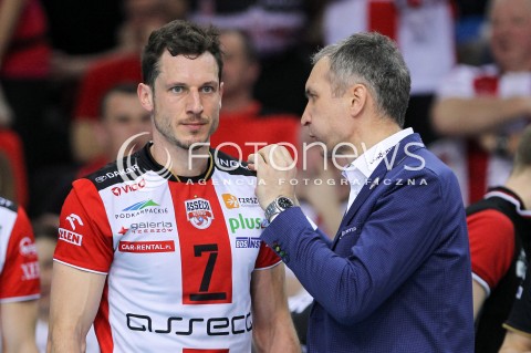  26.04.2016 RZESZOW<br />SIATKOWKA PLUSLIGA 2015/2016 MEN VOLLEYBALL POLAND POLISH PLUS LIGA LEAGUE SEASON 2015/2016 FINAL MATCH - MECZ NR 3<br />MECZ ASSECO RESOVIA RZESZOW - ZAKSA KEDZIERZYN KOZLE<br />N/Z OLIEG ACHREM ( ALEH AKHREM ) ANDRZEJ KOWAL - I TRENER ( HEAD COACH ) <br /> 