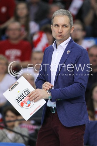 26.04.2016 RZESZOW<br />SIATKOWKA PLUSLIGA 2015/2016 MEN VOLLEYBALL POLAND POLISH PLUS LIGA LEAGUE SEASON 2015/2016 FINAL MATCH - MECZ NR 3<br />MECZ ASSECO RESOVIA RZESZOW - ZAKSA KEDZIERZYN KOZLE<br />N/Z ANDRZEJ KOWAL - I TRENER ( HEAD COACH ) SYLWETKA <br /> 