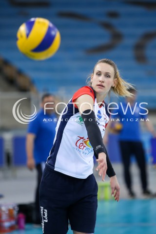  28.04.2016 LODZ SIATKOWKA ORLEN LIGA DRUGA RUNDA PLAY OFF SEZON 2015/2016 <br />
BEEF MASTER BUDOWLANI LODZ - POLSKI CUKIER MUSZYNIANKA ENEA <br />
N/Z ALEKSANDRA GROMADOWSKA SYLWETKA<br />
 