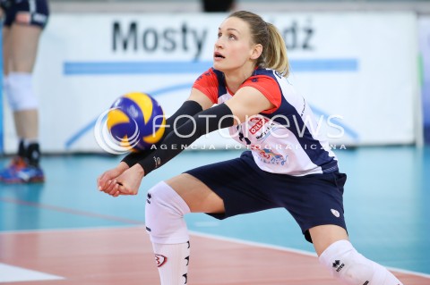  28.04.2016 LODZ SIATKOWKA ORLEN LIGA DRUGA RUNDA PLAY OFF SEZON 2015/2016 <br />
BEEF MASTER BUDOWLANI LODZ - POLSKI CUKIER MUSZYNIANKA ENEA <br />
N/Z ALEKSANDRA GROMADOWSKA SYLWETKA<br />
 