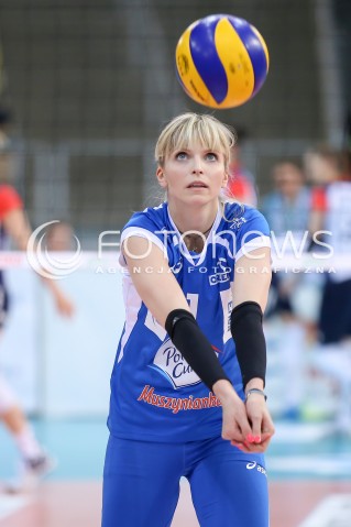  28.04.2016 LODZ SIATKOWKA ORLEN LIGA DRUGA RUNDA PLAY OFF SEZON 2015/2016 <br />
BEEF MASTER BUDOWLANI LODZ - POLSKI CUKIER MUSZYNIANKA ENEA <br />
N/Z NATALIA SKRZYPKOWSKA SYLWETKA<br />
 