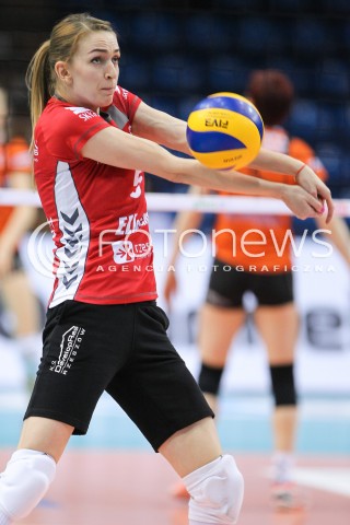  29.04.2016 RZESZOW<br />SIATKOWKA ORLEN LIGA 2015/2016 WOMEN VOLLEYBALL POLAND POLISH ORLENLIGA LEAGUE SEASON 2015/2016<br />MECZ DEVELOPRES SKYRES RZESZOW - KSZO OSTROWIEC <br />N/Z MAGDALENA HAWRYLA SYLWETKA <br /> 