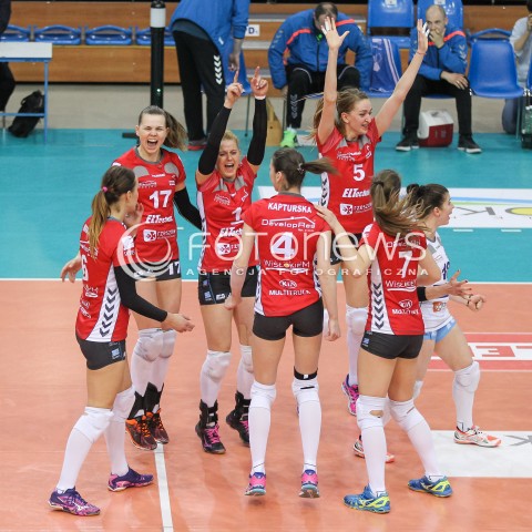  29.04.2016 RZESZOW<br />SIATKOWKA ORLEN LIGA 2015/2016 WOMEN VOLLEYBALL POLAND POLISH ORLENLIGA LEAGUE SEASON 2015/2016<br />MECZ DEVELOPRES SKYRES RZESZOW - KSZO OSTROWIEC <br />N/Z AGATA SKIBA EWA CABAJEWSKA MAGDALENA HAWRYLA RADOSC EMOCJE PO ZAJECIU 11 MIEJSCA<br /> 