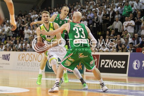  07.05.2016 KROSNO <br />KOSZYKOWKA 1 LIGA MEZCZYZN <br />MECZ FINALOWY O AWANS DO TAURON BASKET LIGI <br />MECZ MIASTO SZKLA KROSNO - LEGIA WARSZAWA <br />N/Z SZYMON RDUCH GRZEGORZ KUKIELKA <br /> 