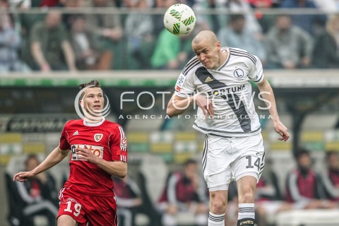  08.05.2016 WARSZAWA PILKA NOZNA <br />FOOTBALL EKSTRAKLASA STADION LEGII<br />MECZ LEGIA WARSZAWA - PIAST GLIWICE<br />N/Z ADAM HLOUSEK MATEUSZ MAK<br /> 