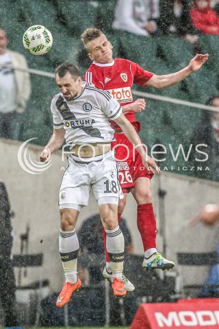  08.05.2016 WARSZAWA PILKA NOZNA <br />FOOTBALL EKSTRAKLASA STADION LEGII<br />MECZ LEGIA WARSZAWA - PIAST GLIWICE<br />N/Z MICHAL KUCHARCZYK BARTOSZ SZELIGA<br /> 
