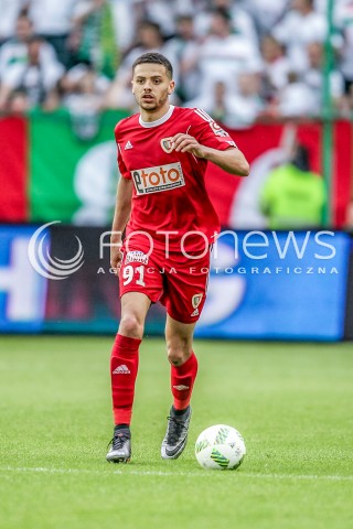  08.05.2016 WARSZAWA PILKA NOZNA <br />FOOTBALL EKSTRAKLASA STADION LEGII<br />MECZ LEGIA WARSZAWA - PIAST GLIWICE<br />N/Z HEBERT SILVA SANTOS SYLWETKA<br /> 