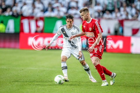  08.05.2016 WARSZAWA PILKA NOZNA <br />FOOTBALL EKSTRAKLASA STADION LEGII<br />MECZ LEGIA WARSZAWA - PIAST GLIWICE<br />N/Z MIHAIL ALEKSANDROW BARTOSZ SZELIGA<br /> 
