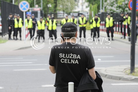 Protest Służby Celnej w Warszawie