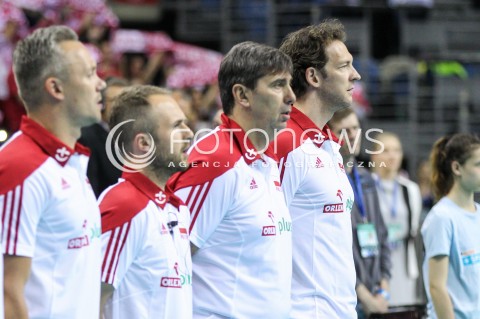  17.05.2016 KRAKOW (TAURON ARENA) <br />XIV MEMORIAL HUBERTA JERZEGO WAGNERA <br />MECZ POLSKA - BULGARIA ( MATCH POLAND - BULGARIA ) <br />N/Z SZTAB SZKOLENIOWY REPREZENTACJI POLSKI STEPHANE ANTIGA - I TRENER ( HEAD COACH ) PHILIPPE BLAIN - II TRENER ( ASSISTANT COACH ) <br /> 