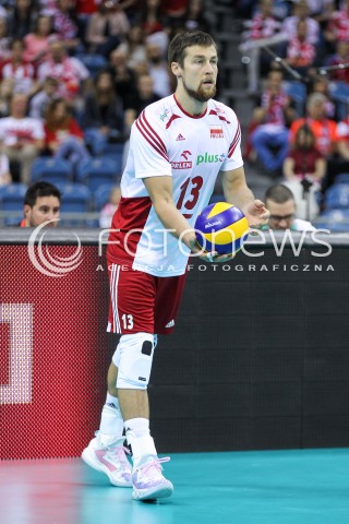  17.05.2016 KRAKOW (TAURON ARENA) <br />XIV MEMORIAL HUBERTA JERZEGO WAGNERA <br />MECZ POLSKA - BULGARIA ( MATCH POLAND - BULGARIA ) <br />N/Z MICHAL KUBIAK SYLWETKA <br /> 