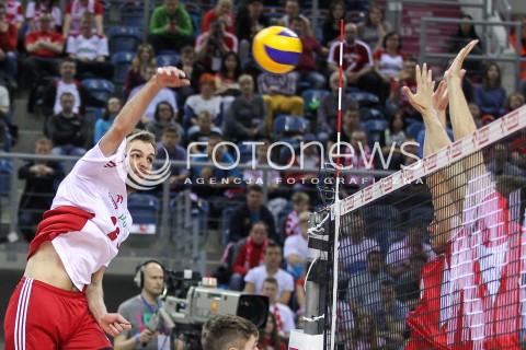  17.05.2016 KRAKOW (TAURON ARENA) <br />XIV MEMORIAL HUBERTA JERZEGO WAGNERA <br />MECZ POLSKA - BULGARIA ( MATCH POLAND - BULGARIA ) <br />N/Z MATEUSZ MIKA <br /> 