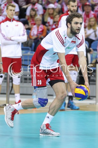  17.05.2016 KRAKOW (TAURON ARENA) <br />XIV MEMORIAL HUBERTA JERZEGO WAGNERA <br />MECZ POLSKA - BULGARIA ( MATCH POLAND - BULGARIA ) <br />N/Z MATEUSZ MIKA SYLWETKA <br /> 