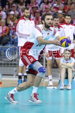  17.05.2016 KRAKOW (TAURON ARENA) <br />XIV MEMORIAL HUBERTA JERZEGO WAGNERA <br />MECZ POLSKA - BULGARIA ( MATCH POLAND - BULGARIA ) <br />N/Z MATEUSZ MIKA SYLWETKA <br /> 