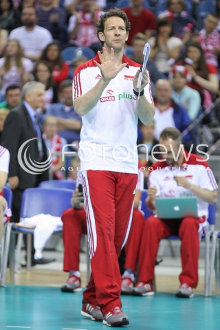  17.05.2016 KRAKOW (TAURON ARENA) <br />XIV MEMORIAL HUBERTA JERZEGO WAGNERA <br />MECZ POLSKA - BULGARIA ( MATCH POLAND - BULGARIA ) <br />N/Z STEPHANE ANTIGA - I TRENER ( HEAD COACH ) SYLWETKA <br /> 