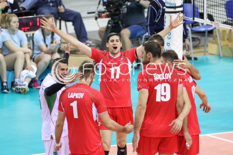  17.05.2016 KRAKOW (TAURON ARENA) <br />XIV MEMORIAL HUBERTA JERZEGO WAGNERA <br />MECZ POLSKA - BULGARIA ( MATCH POLAND - BULGARIA ) <br />N/Z NIKOLAY PENCHEV ( NIKOLAJ PENCZEV ) RADOSC EMOCJE <br /> 