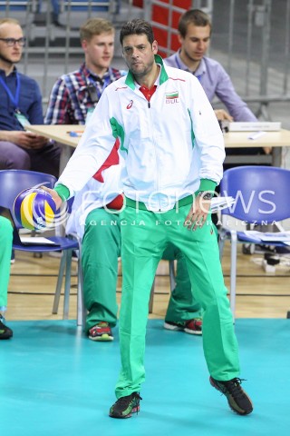  17.05.2016 KRAKOW (TAURON ARENA) <br />XIV MEMORIAL HUBERTA JERZEGO WAGNERA <br />MECZ POLSKA - BULGARIA ( MATCH POLAND - BULGARIA ) <br />N/Z PLAMEN KONSTANTINOV - I TRENER ( HEAD COACH ) SYLWETKA <br /> 