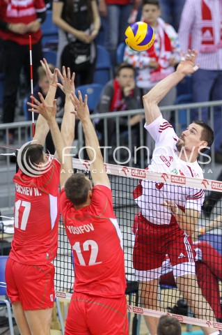 17.05.2016 KRAKOW (TAURON ARENA) <br />XIV MEMORIAL HUBERTA JERZEGO WAGNERA <br />MECZ POLSKA - BULGARIA ( MATCH POLAND - BULGARIA ) <br />N/Z DAWID KONARSKI <br /> 