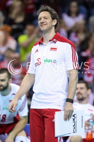  17.05.2016 KRAKOW (TAURON ARENA) <br />XIV MEMORIAL HUBERTA JERZEGO WAGNERA <br />MECZ POLSKA - BULGARIA ( MATCH POLAND - BULGARIA ) <br />N/Z STEPHANE ANTIGA - I TRENER ( HEAD COACH ) RADOSC EMOCJE SYLWETKA <br /> 
