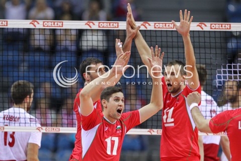  17.05.2016 KRAKOW (TAURON ARENA) <br />XIV MEMORIAL HUBERTA JERZEGO WAGNERA <br />MECZ POLSKA - BULGARIA ( MATCH POLAND - BULGARIA ) <br />N/Z NIKOLAY PENCHEV ( NIKOLAJ PENCZEV ) RADOSC EMOCJE <br /> 