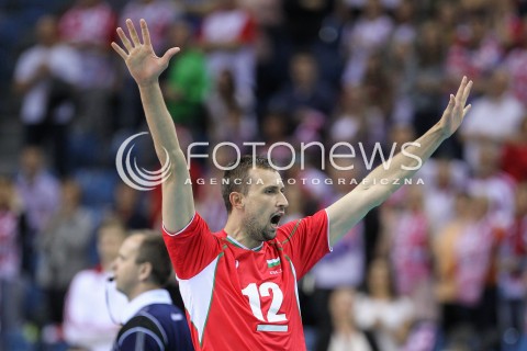  17.05.2016 KRAKOW (TAURON ARENA) <br />XIV MEMORIAL HUBERTA JERZEGO WAGNERA <br />MECZ POLSKA - BULGARIA ( MATCH POLAND - BULGARIA ) <br />N/Z VIKTOR YOSIFOV RADOSC EMOCJE SYLWETKA <br /> 