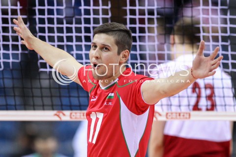  17.05.2016 KRAKOW (TAURON ARENA) <br />XIV MEMORIAL HUBERTA JERZEGO WAGNERA <br />MECZ POLSKA - BULGARIA ( MATCH POLAND - BULGARIA ) <br />N/Z NIKOLAY PENCHEV ( NIKOLAJ PENCZEV ) RADOSC EMOCJE SYLWETKA <br /> 