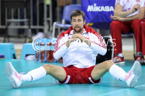  17.05.2016 KRAKOW (TAURON ARENA) <br />XIV MEMORIAL HUBERTA JERZEGO WAGNERA <br />MECZ POLSKA - BULGARIA ( MATCH POLAND - BULGARIA ) <br />N/Z MICHAL KUBIAK SYLWETKA ROZGRZEWKA<br /> 