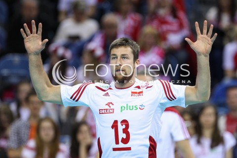  17.05.2016 KRAKOW (TAURON ARENA) <br />XIV MEMORIAL HUBERTA JERZEGO WAGNERA <br />MECZ POLSKA - BULGARIA ( MATCH POLAND - BULGARIA ) <br />N/Z MICHAL KUBIAK SYLWETKA ROZGRZEWKA<br /> 