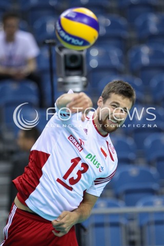  17.05.2016 KRAKOW (TAURON ARENA) <br />XIV MEMORIAL HUBERTA JERZEGO WAGNERA <br />MECZ POLSKA - BULGARIA ( MATCH POLAND - BULGARIA ) <br />N/Z MICHAL KUBIAK SYLWETKA <br /> 