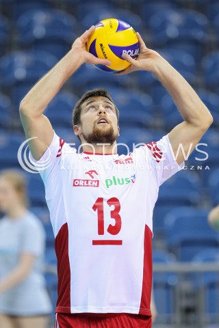  17.05.2016 KRAKOW (TAURON ARENA) <br />XIV MEMORIAL HUBERTA JERZEGO WAGNERA <br />MECZ POLSKA - BULGARIA ( MATCH POLAND - BULGARIA ) <br />N/Z MICHAL KUBIAK SYLWETKA <br /> 