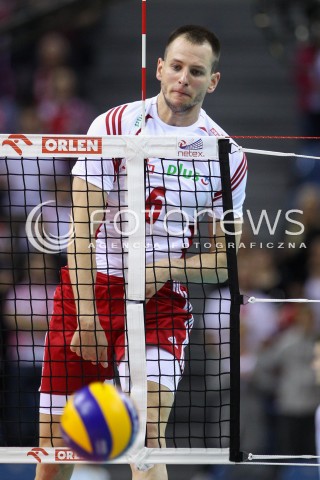  17.05.2016 KRAKOW (TAURON ARENA) <br />XIV MEMORIAL HUBERTA JERZEGO WAGNERA <br />MECZ POLSKA - BULGARIA ( MATCH POLAND - BULGARIA ) <br />N/Z BARTOSZ KUREK SYLWETKA ATAK<br /> 
