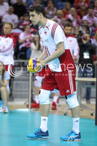  17.05.2016 KRAKOW (TAURON ARENA) <br />XIV MEMORIAL HUBERTA JERZEGO WAGNERA <br />MECZ POLSKA - BULGARIA ( MATCH POLAND - BULGARIA ) <br />N/Z FABIAN DRZYZGA SYLWETKA <br /> 
