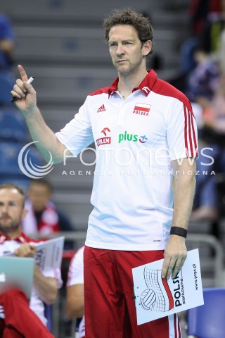  17.05.2016 KRAKOW (TAURON ARENA) <br />XIV MEMORIAL HUBERTA JERZEGO WAGNERA <br />MECZ POLSKA - BULGARIA ( MATCH POLAND - BULGARIA ) <br />N/Z STEPHANE ANTIGA - I TRENER ( HEAD COACH ) SYLWETKA <br /> 