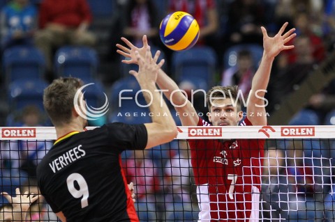  18.05.2016 KRAKOW (TAURON ARENA) <br />XIV MEMORIAL HUBERTA JERZEGO WAGNERA <br />MECZ POLSKA - BELGIA ( MATCH POLAND - BELGIUM ) <br />N/Z KAROL KLOS BLOK<br /> 