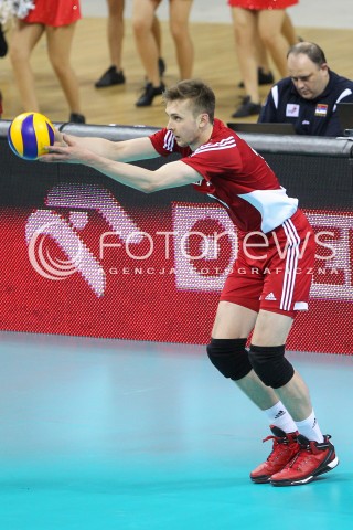  18.05.2016 KRAKOW (TAURON ARENA) <br />XIV MEMORIAL HUBERTA JERZEGO WAGNERA <br />MECZ POLSKA - BELGIA ( MATCH POLAND - BELGIUM ) <br />N/Z MATEUSZ BIENIEK SYLWETKA <br /> 
