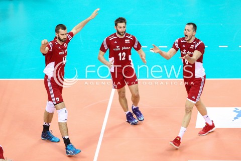  18.05.2016 KRAKOW (TAURON ARENA) <br />XIV MEMORIAL HUBERTA JERZEGO WAGNERA <br />MECZ POLSKA - BELGIA ( MATCH POLAND - BELGIUM ) <br />N/Z MARCIN MOZDZONEK GRZEGORZ LOMACZ BARTOSZ KUREK RADOSC EMOCJE <br /> 