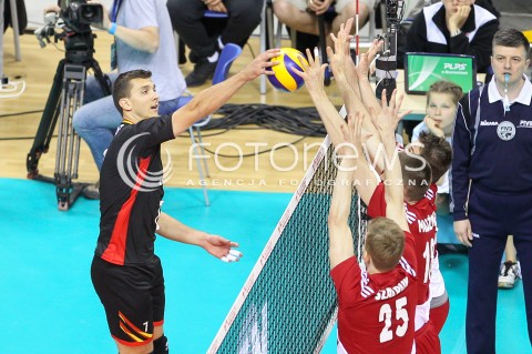  18.05.2016 KRAKOW (TAURON ARENA) <br />XIV MEMORIAL HUBERTA JERZEGO WAGNERA <br />MECZ POLSKA - BELGIA ( MATCH POLAND - BELGIUM ) <br />N/Z FRANCOIS LECAT <br /> 