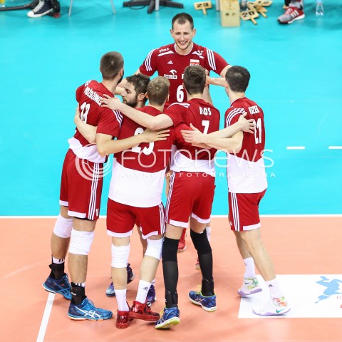  18.05.2016 KRAKOW (TAURON ARENA) <br />XIV MEMORIAL HUBERTA JERZEGO WAGNERA <br />MECZ POLSKA - BELGIA ( MATCH POLAND - BELGIUM ) <br />N/Z BARTOSZ KUREK MARCIN MOZDZONEK GRZEGORZ LOMACZ ARTUR SZALPUK KAROL KLOS RAFAL BUSZEK RADOSC EMOCJE <br /> 