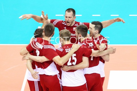  18.05.2016 KRAKOW (TAURON ARENA) <br />XIV MEMORIAL HUBERTA JERZEGO WAGNERA <br />MECZ POLSKA - BELGIA ( MATCH POLAND - BELGIUM ) <br />N/Z BARTOSZ KUREK RAFAL BUSZEK RADOSC EMOCJE <br /> 