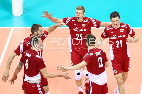  18.05.2016 KRAKOW (TAURON ARENA) <br />XIV MEMORIAL HUBERTA JERZEGO WAGNERA <br />MECZ POLSKA - BELGIA ( MATCH POLAND - BELGIUM ) <br />N/Z ARTUR SZALPUK RAFAL BUSZEK MARCIN MOZDZONEK BARTOSZ KUREK GRZEGORZ LOMACZ RADOSC EMOCJE <br /> 