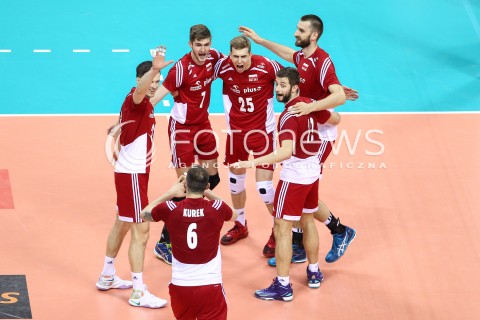  18.05.2016 KRAKOW (TAURON ARENA) <br />XIV MEMORIAL HUBERTA JERZEGO WAGNERA <br />MECZ POLSKA - BELGIA ( MATCH POLAND - BELGIUM ) <br />N/Z KAROL KLOS ARTUR SZALPUK MARCIN MOZDZONEK GRZEGORZ LOMACZ BARTOSZ KUREK RADOSC EMOCJE <br /> 