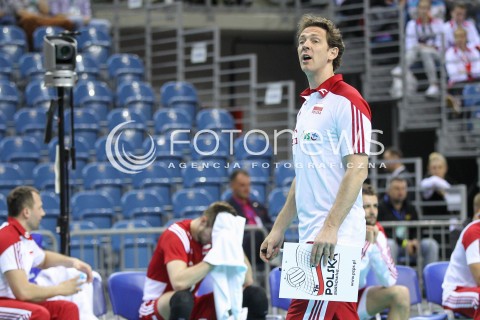  18.05.2016 KRAKOW (TAURON ARENA) <br />XIV MEMORIAL HUBERTA JERZEGO WAGNERA <br />MECZ POLSKA - BELGIA ( MATCH POLAND - BELGIUM ) <br />N/Z STEPHANE ANTIGA - I TRENER ( HEAD COACH ) SYLWETKA <br /> 