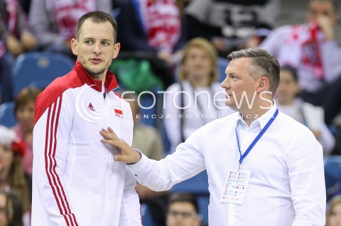  18.05.2016 KRAKOW (TAURON ARENA) <br />XIV MEMORIAL HUBERTA JERZEGO WAGNERA <br />MECZ POLSKA - BELGIA ( MATCH POLAND - BELGIUM ) <br />N/Z BARTOSZ KUREK PAWEL PAPKE - PREZES PZPS<br /> 