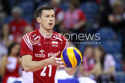  18.05.2016 KRAKOW (TAURON ARENA) <br />XIV MEMORIAL HUBERTA JERZEGO WAGNERA <br />MECZ POLSKA - BELGIA ( MATCH POLAND - BELGIUM ) <br />N/Z RAFAL BUSZEK SYLWETKA <br /> 