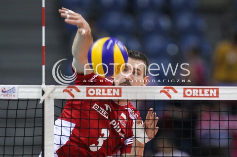  18.05.2016 KRAKOW (TAURON ARENA) <br />XIV MEMORIAL HUBERTA JERZEGO WAGNERA <br />MECZ POLSKA - BELGIA ( MATCH POLAND - BELGIUM ) <br />N/Z DAWID KONARSKI SYLWETKA ATAK<br /> 