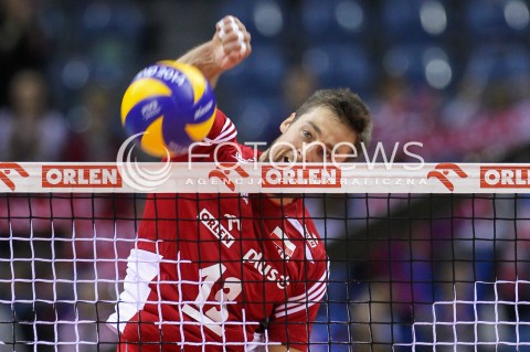  18.05.2016 KRAKOW (TAURON ARENA) <br />XIV MEMORIAL HUBERTA JERZEGO WAGNERA <br />MECZ POLSKA - BELGIA ( MATCH POLAND - BELGIUM ) <br />N/Z MICHAL KUBIAK SYLWETKA ATAK<br /> 