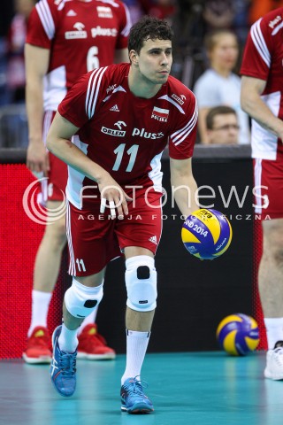  18.05.2016 KRAKOW (TAURON ARENA) <br />XIV MEMORIAL HUBERTA JERZEGO WAGNERA <br />MECZ POLSKA - BELGIA ( MATCH POLAND - BELGIUM ) <br />N/Z FABIAN DRZYZGA SYLWETKA <br /> 