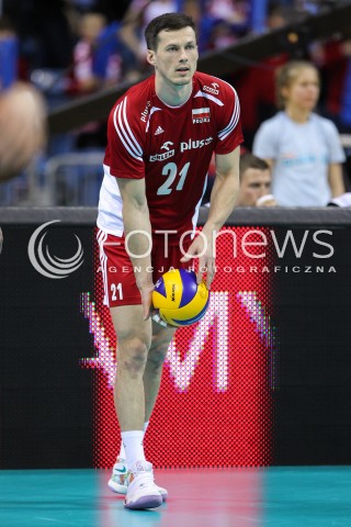  18.05.2016 KRAKOW (TAURON ARENA) <br />XIV MEMORIAL HUBERTA JERZEGO WAGNERA <br />MECZ POLSKA - BELGIA ( MATCH POLAND - BELGIUM ) <br />N/Z RAFAL BUSZEK SYLWETKA <br /> 